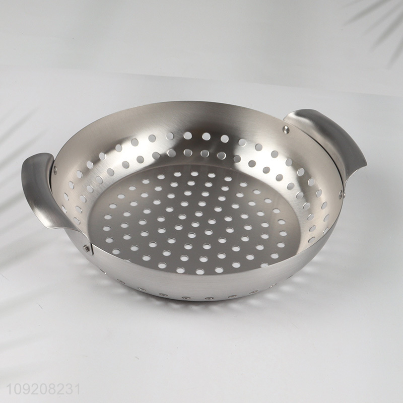 Best quality 3pcs stainless steel vegetable basket grill wok grill grid set