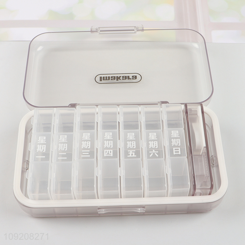 Popular products portable family weekly medicine box pill capsule box
