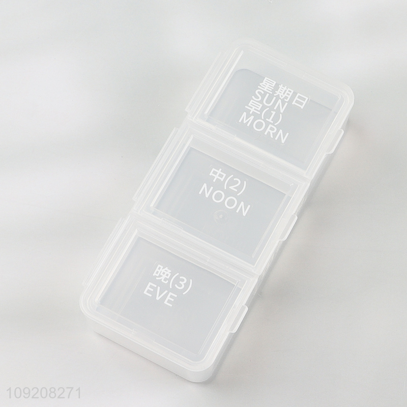 Popular products portable family weekly medicine box pill capsule box