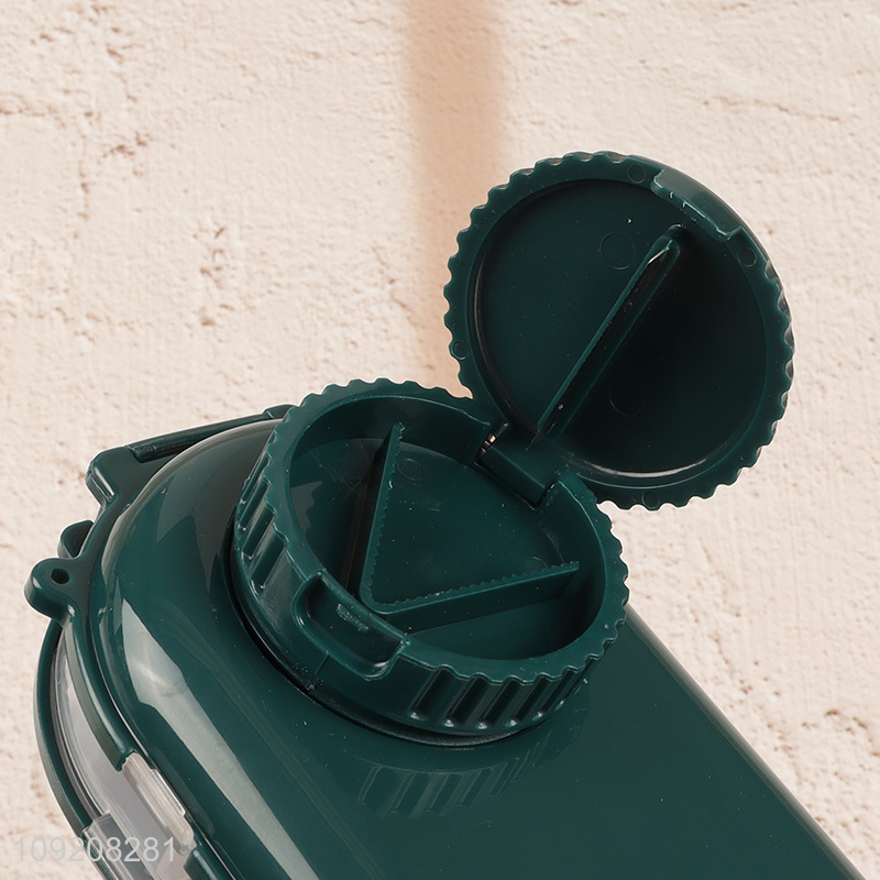 Top selling sealed portable medicine box pill capsule box with pill cutter