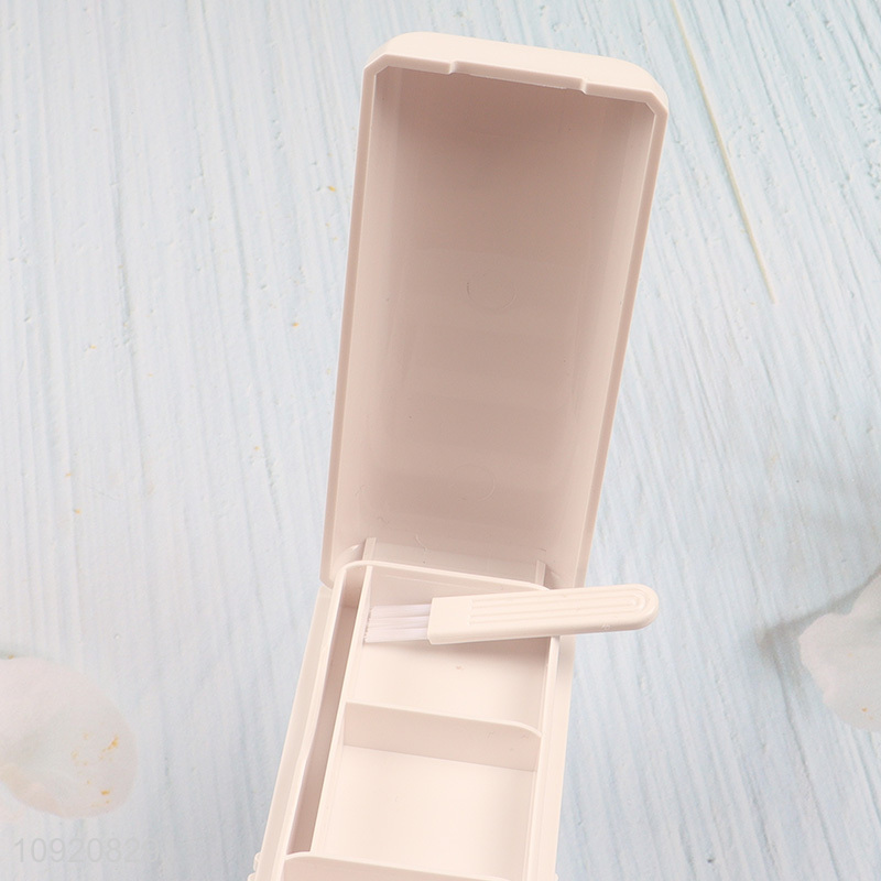 Top quality portable medicine box pill capsule box with pill cutter