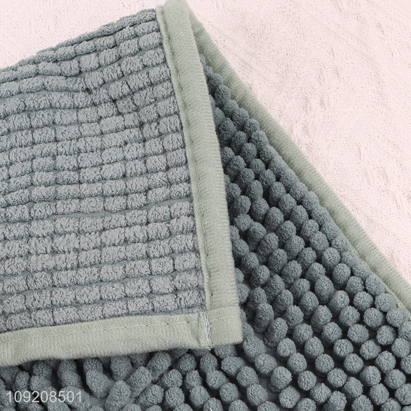 Popular products anti-slip home decor chenille floor mat