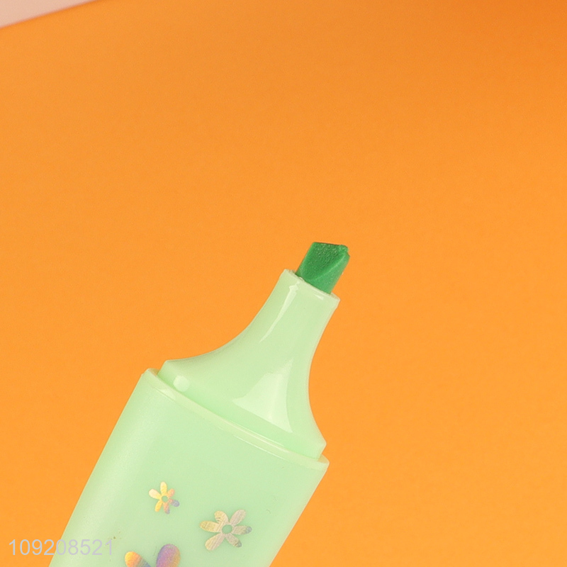 China products 6pcs non-toxic students stationery highlighter pen set