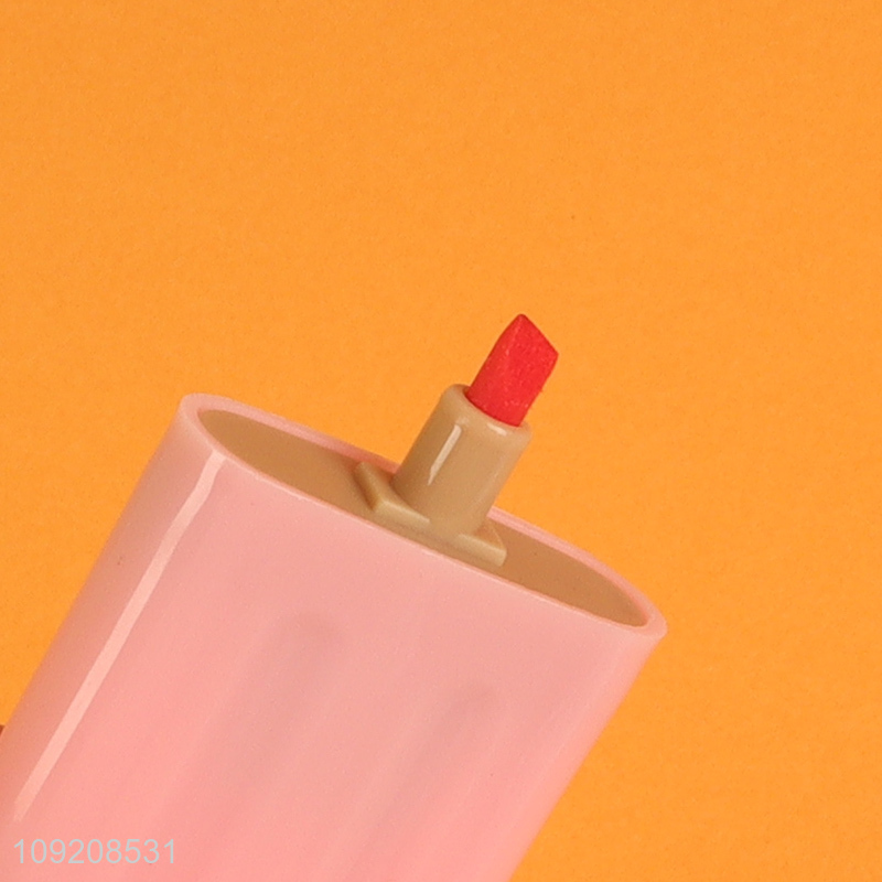 Popular products 6pcs multicolor popsicle shape highlighter pen set