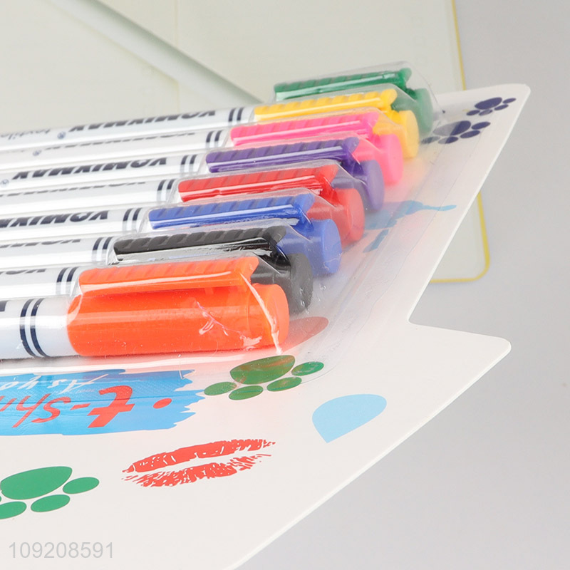 New arrival multicolor waterproof textile marker t-shirt marker set