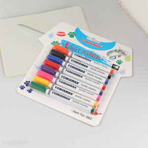 New arrival multicolor waterproof textile marker t-shirt marker set