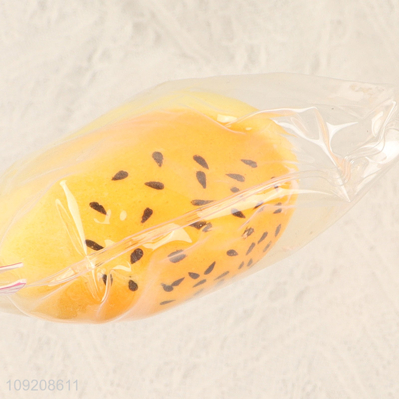 Top quality bread shape anti-stress pvc squeeze toys