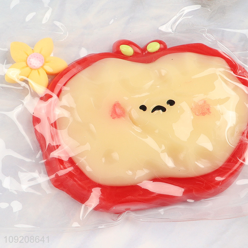 Yiwu market apple shape non-toxic squeeze toys stress relief toys