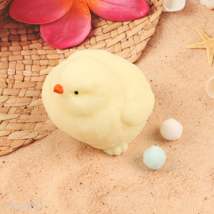 Factory price chick shape soft anti-stress toys squeeze toys for sale