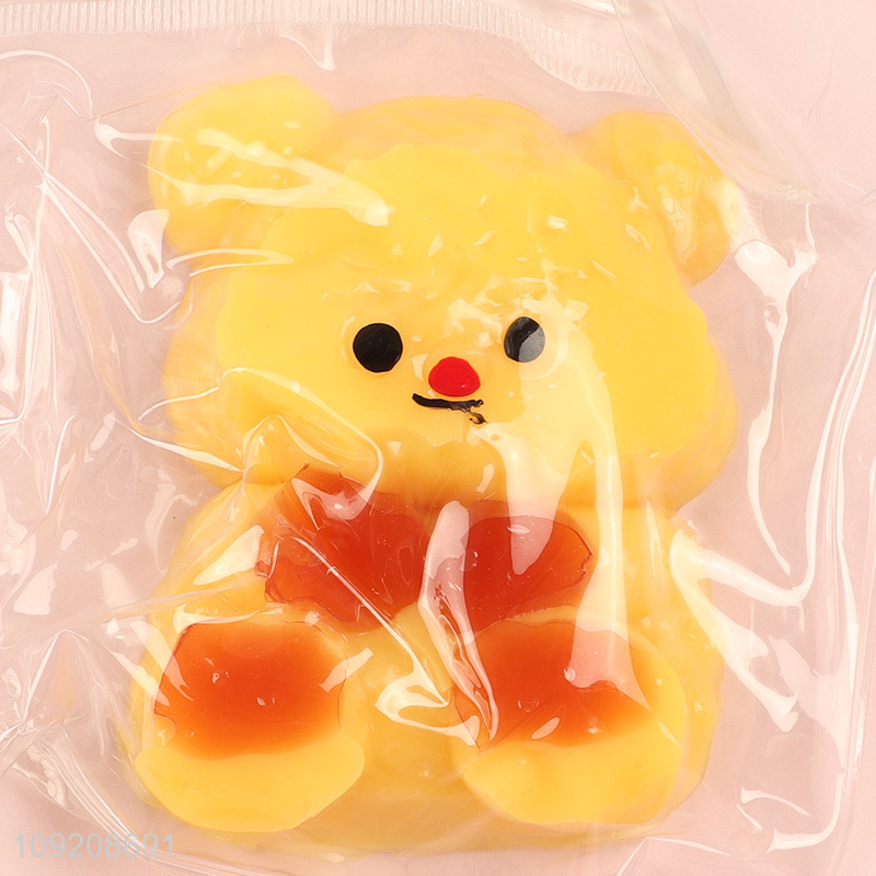 Online wholesale bear shape soft adult kids squeeze toys