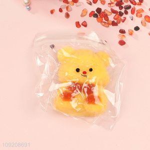 Online wholesale bear shape soft adult kids squeeze toys