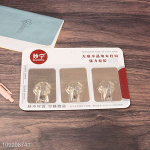 Popular products 4pcs heavy duty nano hook sticky hook for household