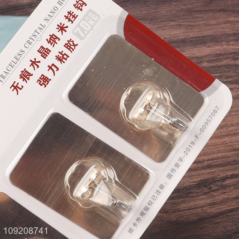 Popular products 4pcs heavy duty nano hook sticky hook for household