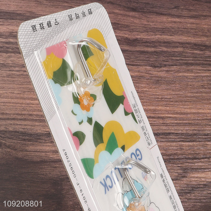 Yiwu market 2pcs square traceless nano hook sticky hook for household