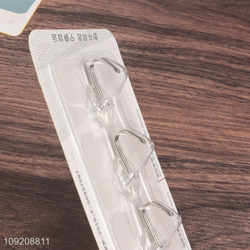 Good selling 3pcs clear nano hook sticky hook set wholesale