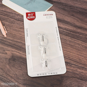 Good selling 3pcs clear nano hook sticky hook set wholesale
