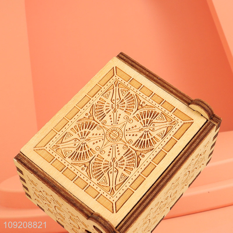 Hot selling home decor wooden crafts wooden music box wholesale