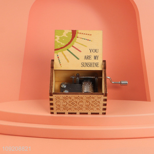 Hot selling home decor wooden crafts wooden music box wholesale
