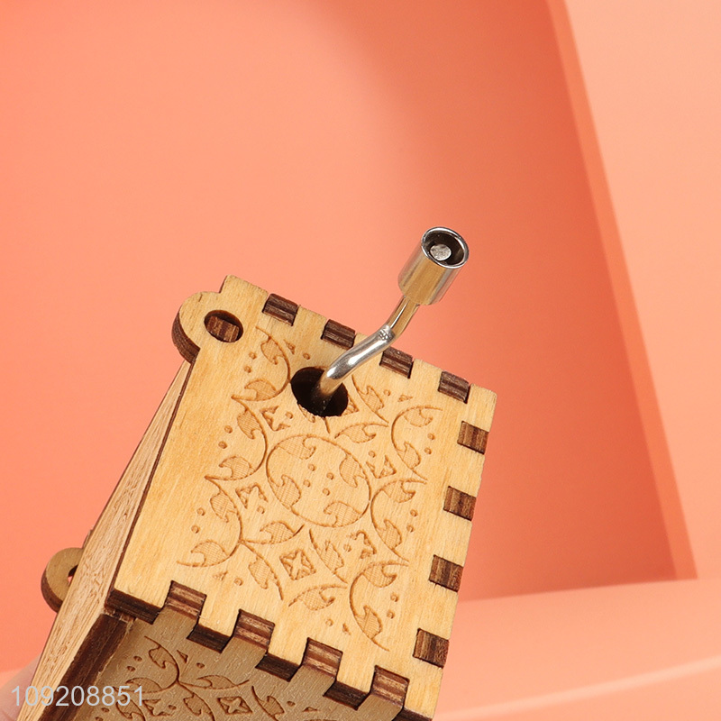 Popular products desktop decor wooden crafts wooden music box for sale