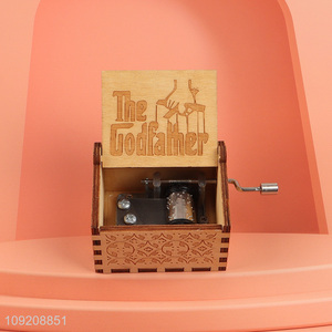 Popular products desktop decor wooden crafts wooden music box for sale