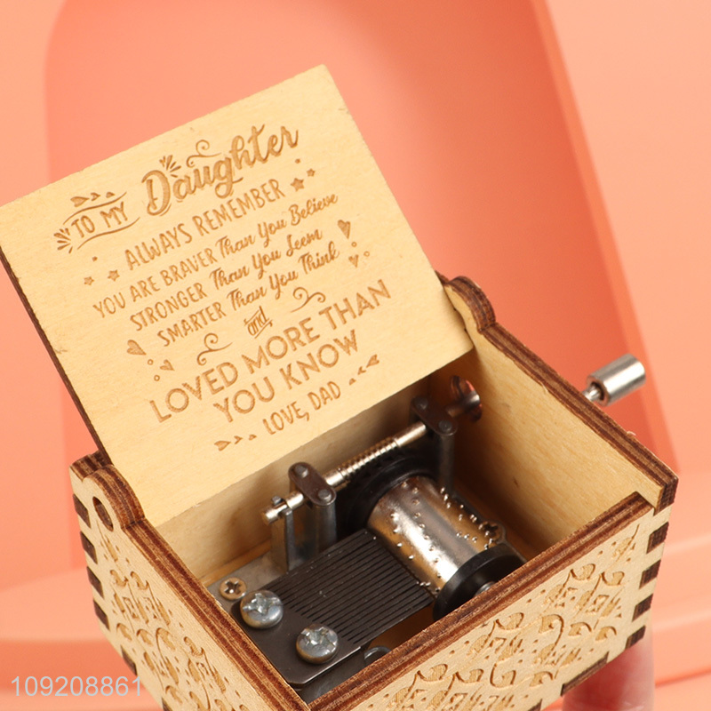 Factory price home decor wooden crafts wooden music box for sale