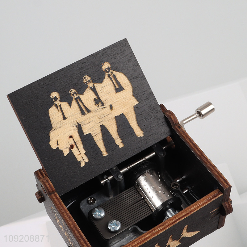 Yiwu market classic style wooden crafts wooden music box