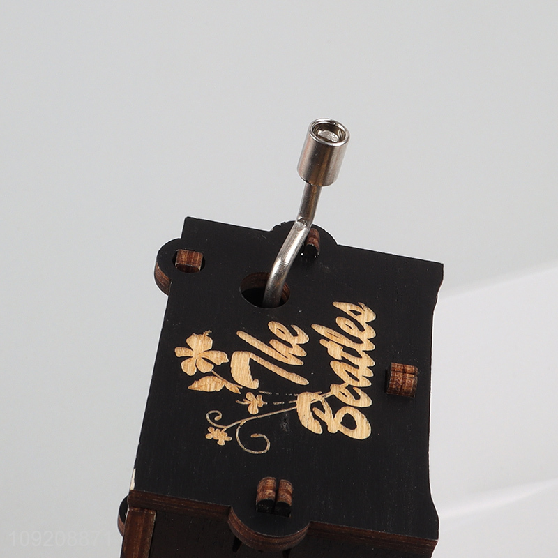 Yiwu market classic style wooden crafts wooden music box