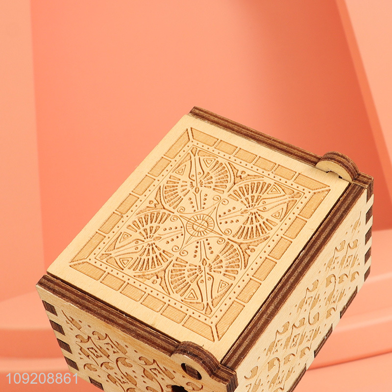 Factory price home decor wooden crafts wooden music box for sale