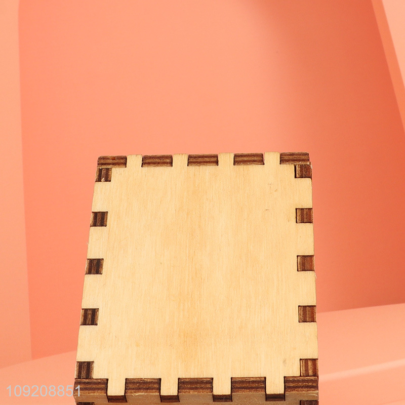 Popular products desktop decor wooden crafts wooden music box for sale