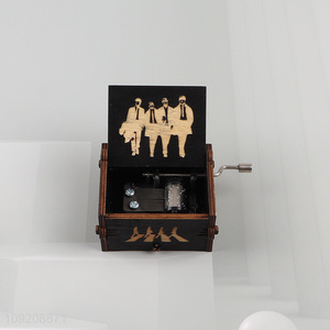 Yiwu market classic style wooden crafts wooden music box