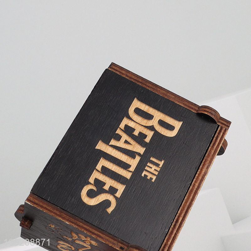 Yiwu market classic style wooden crafts wooden music box