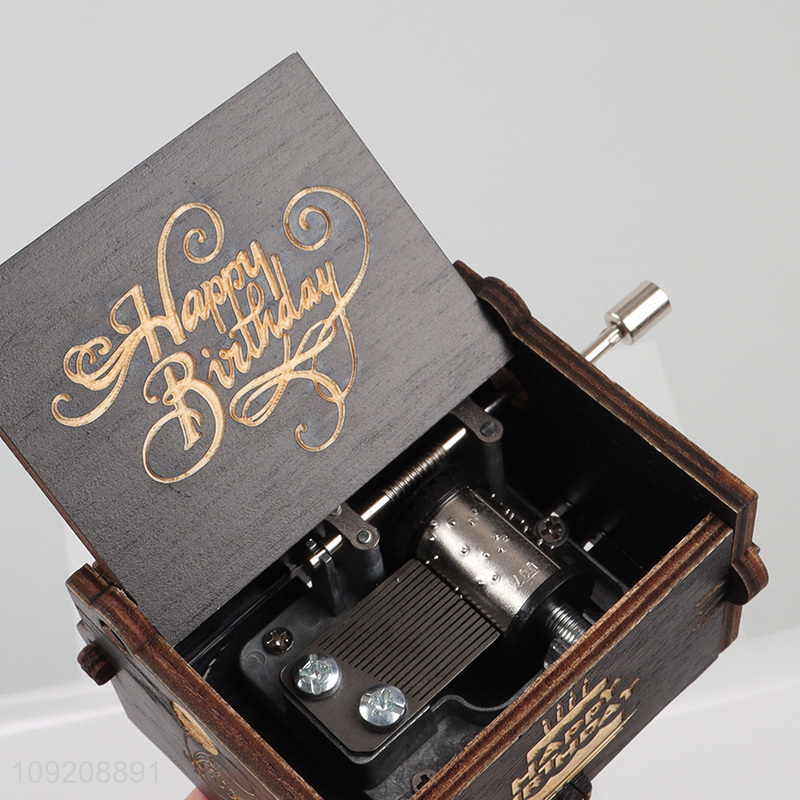 Good quality birthday gifts wooden crafts wooden music box for sale