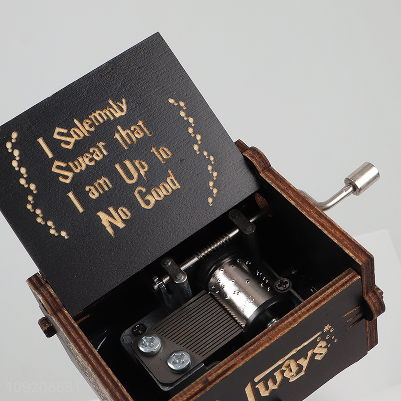 Good selling retro style wooden crafts wooden music box for home decor