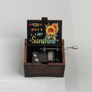 China supplier home decor wooden crafts wooden music box for sale