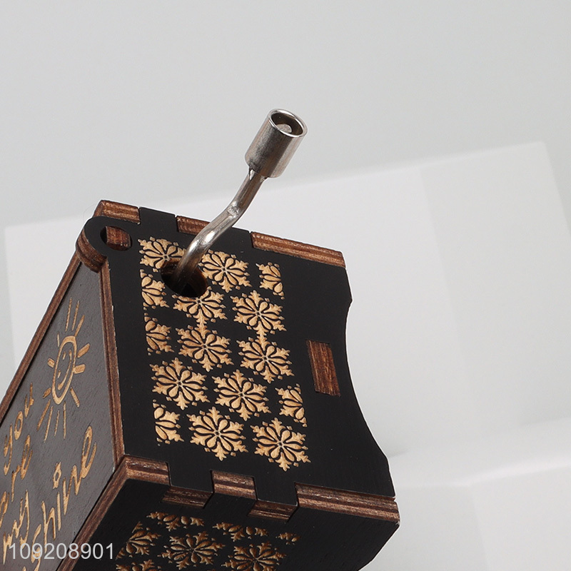 China supplier home decor wooden crafts wooden music box for sale