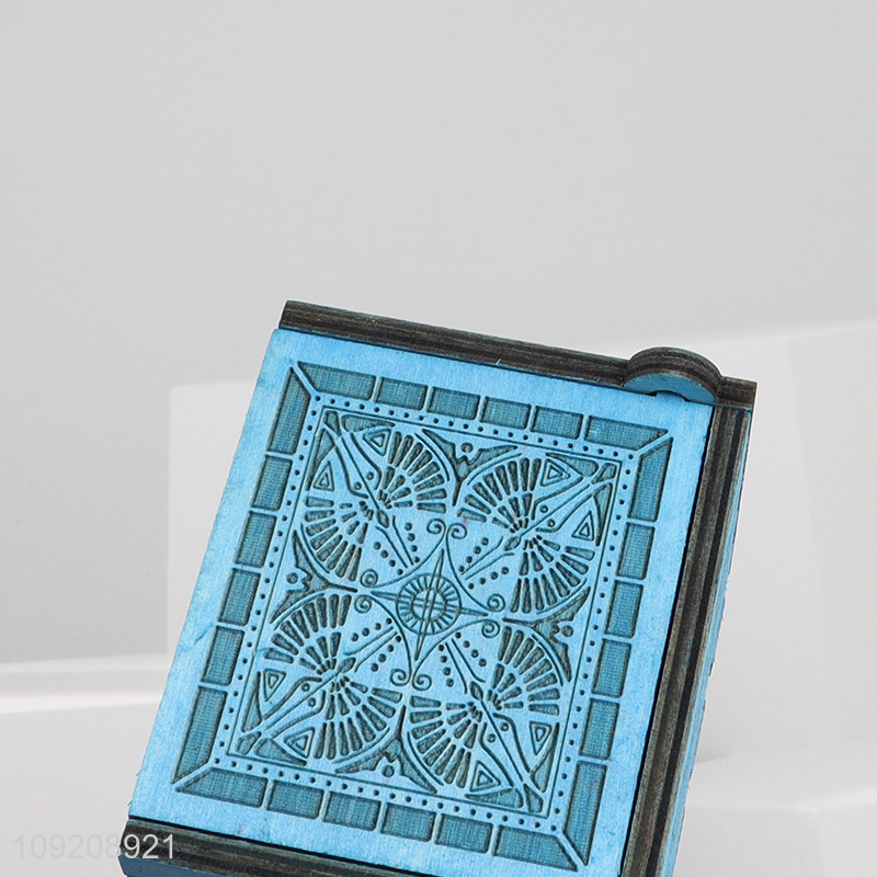 Online wholesale blue home decor wooden crafts wooden music box