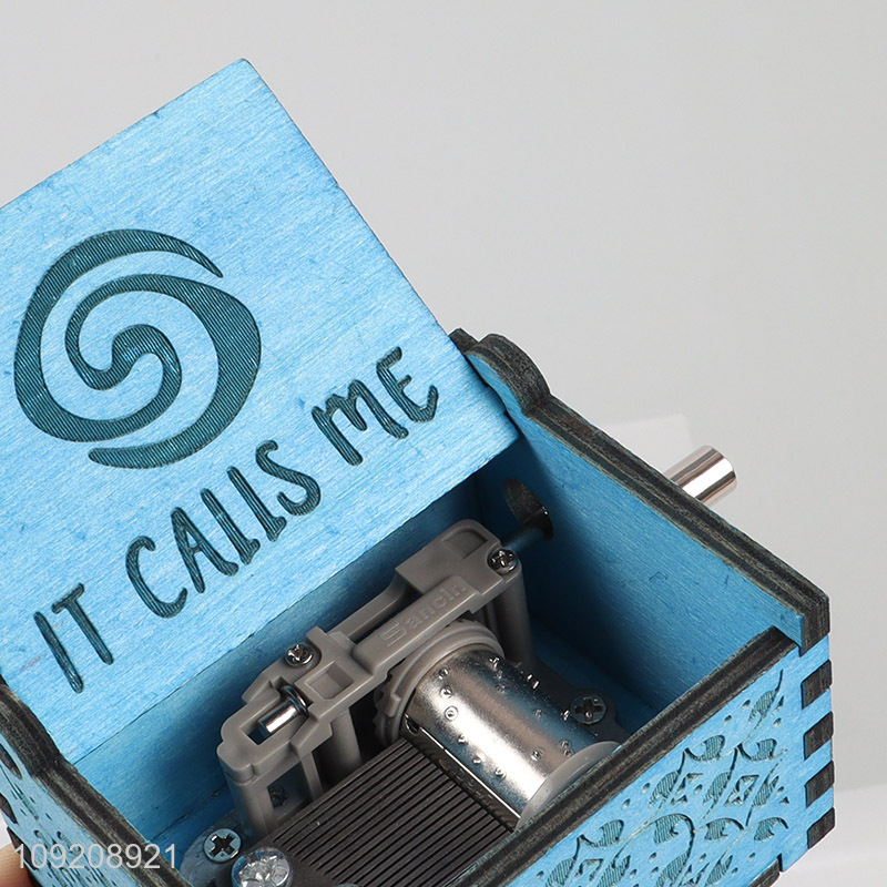 Online wholesale blue home decor wooden crafts wooden music box