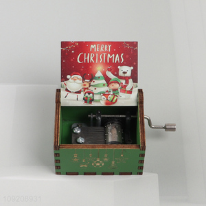 Best selling christmas gifts wooden crafts wooden music box wholesale