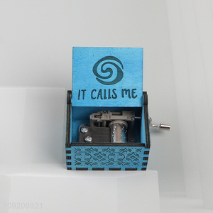 Online wholesale blue home decor wooden crafts wooden music box