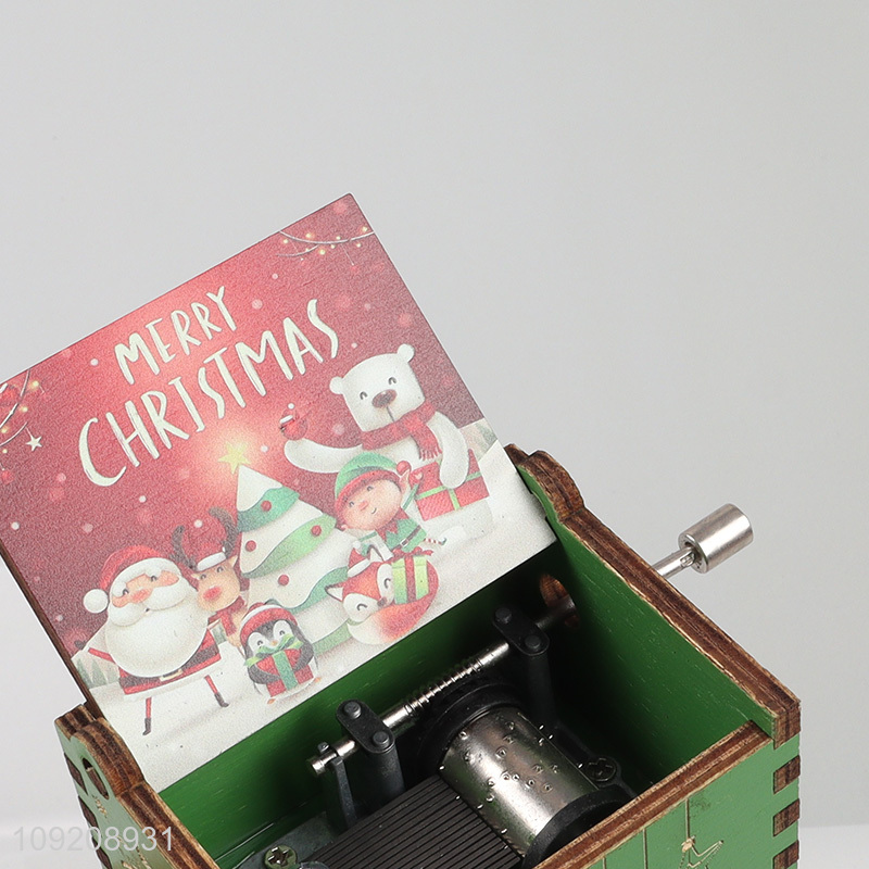 Best selling christmas gifts wooden crafts wooden music box wholesale