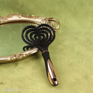 Best sale heart shape wide teeth hollow hair comb hair brush