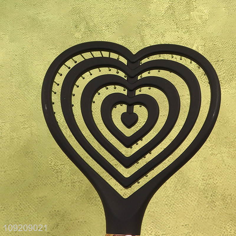 Best sale heart shape wide teeth hollow hair comb hair brush