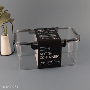 Good Quality 4.8L Clear Plastic Food Storage Container with Airtight Lid