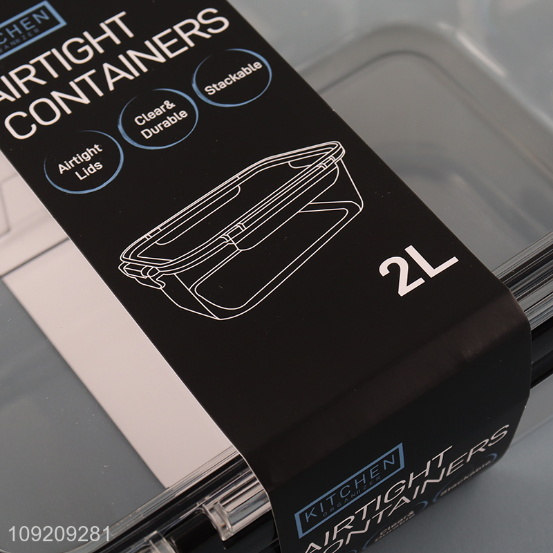 New Product 2L Clear Stackable Airtight Plastic Food Storage Container