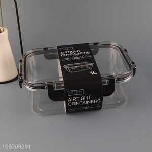 High Quality 1L Clear Plastic Food Storage Container with Airtight Lid