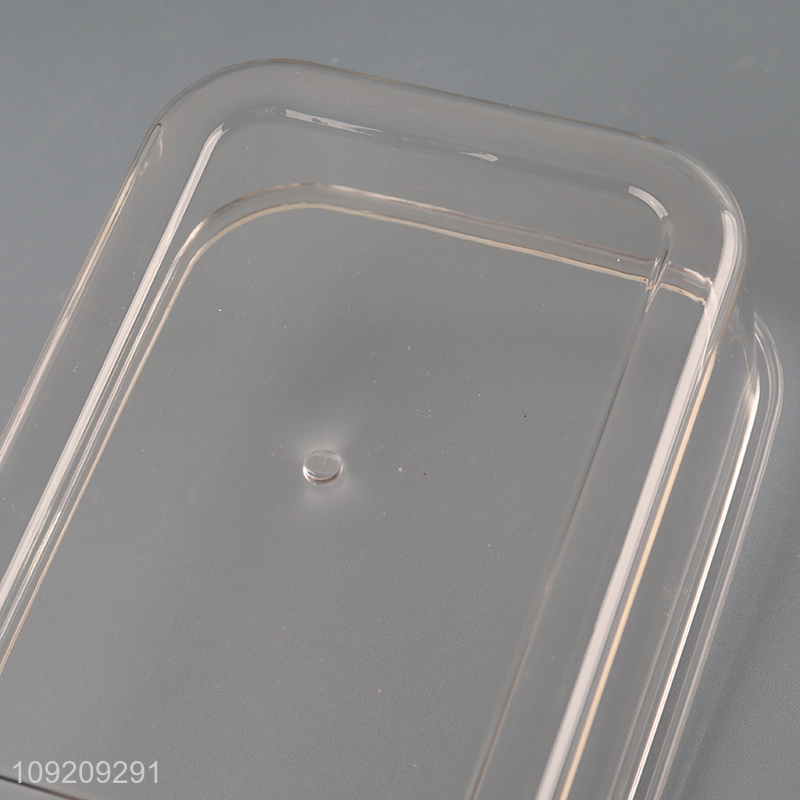 High Quality 1L Clear Plastic Food Storage Container with Airtight Lid