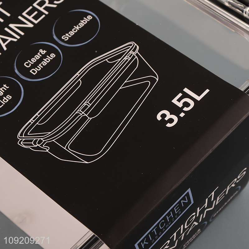 Hot Selling 3.5L Clear Plastic Food Storage Container for Vegetables Fruits