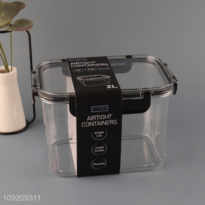 China Imports 2L Clear Plastic Food Storage Container for Vegetables Fruits