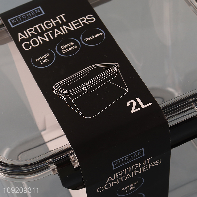 China Imports 2L Clear Plastic Food Storage Container for Vegetables Fruits