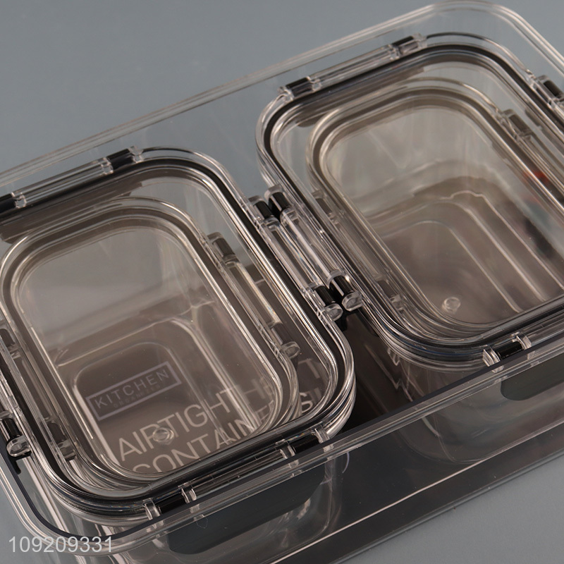 Wholesale 430mL*2+950mL*2+3.5L 5PCS/Set Clear Plastic Food Storage Container Set